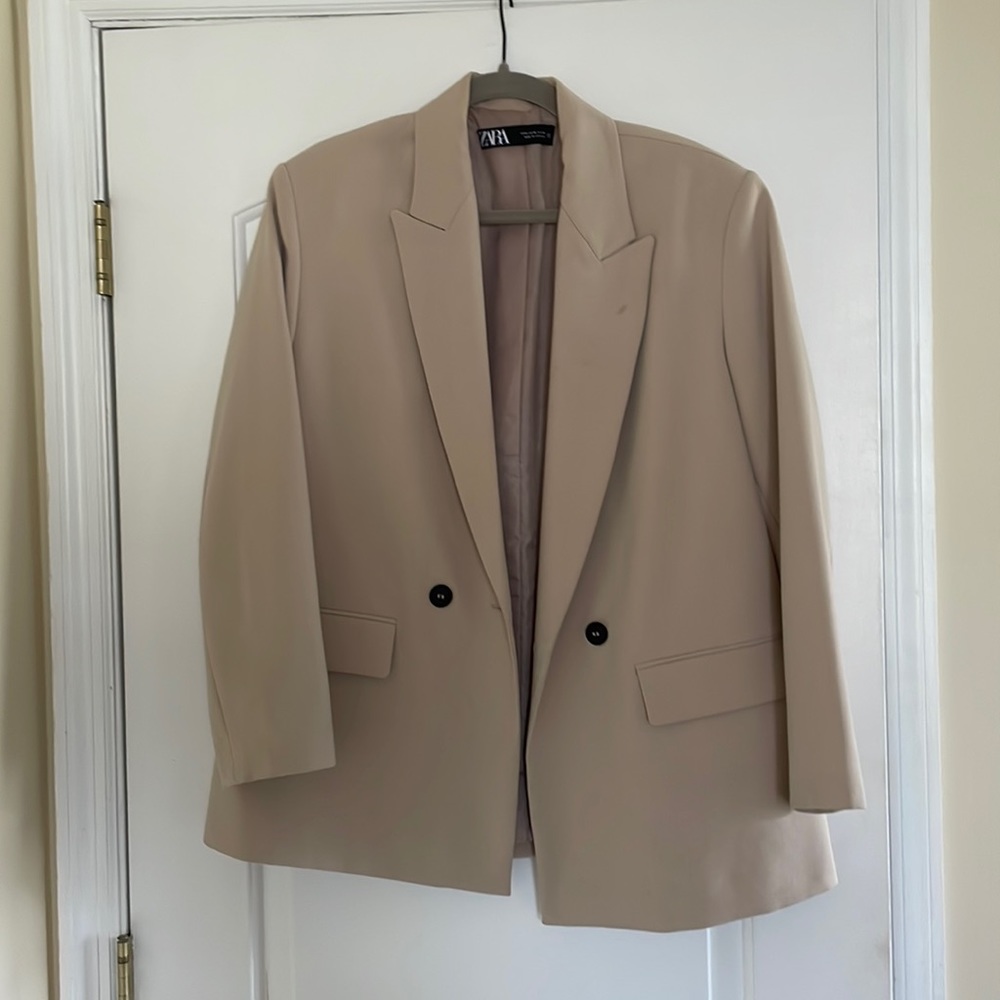 Zara Oversized Double Breasted Blazer